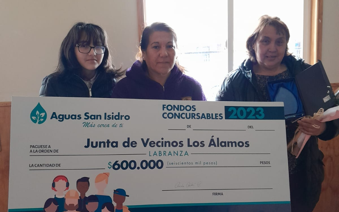 Premiación Junta de Vecinos «Los Alamos», Fondos Concursables 2022