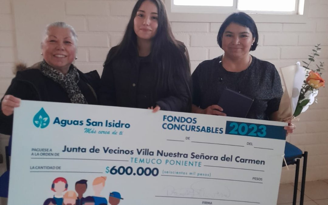 Premiación Junta de Vecinos » Nuestra Señora del Carmen», Fondos Concursables 2022