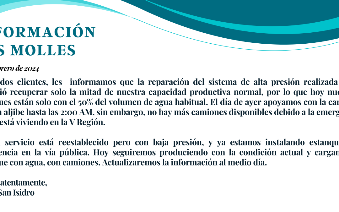 Información oficial: Los Molles