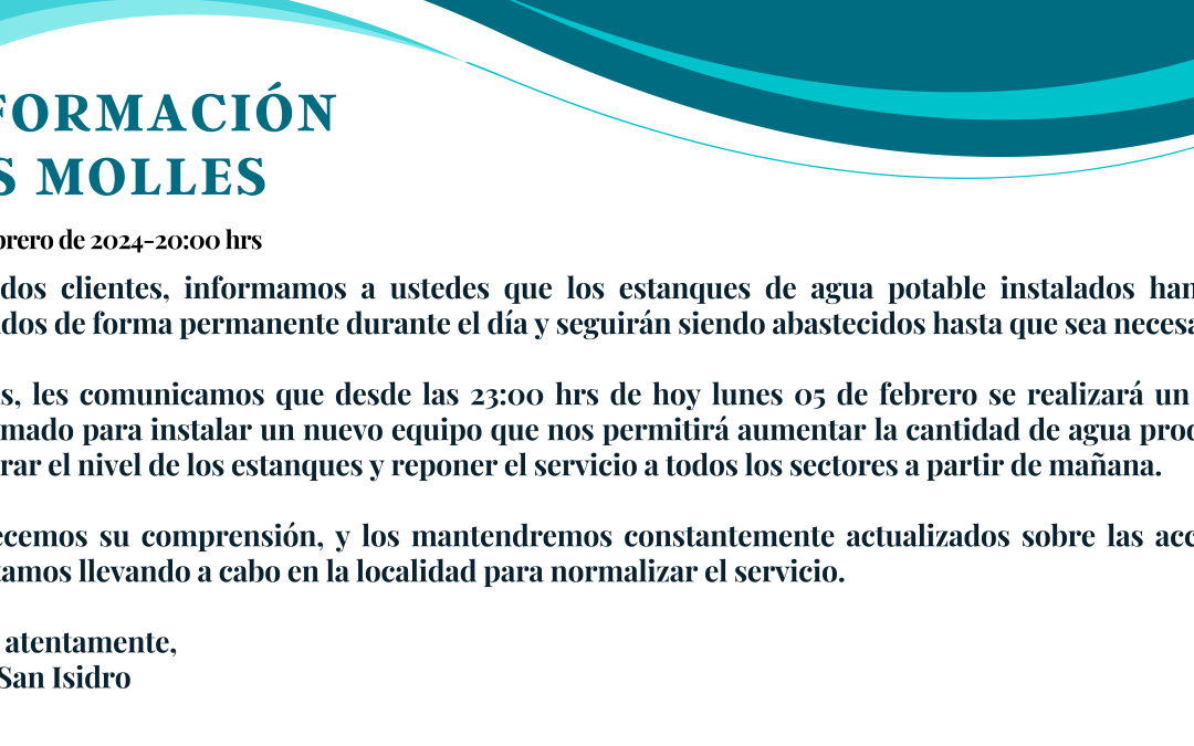 Actualización: Información Los Molles