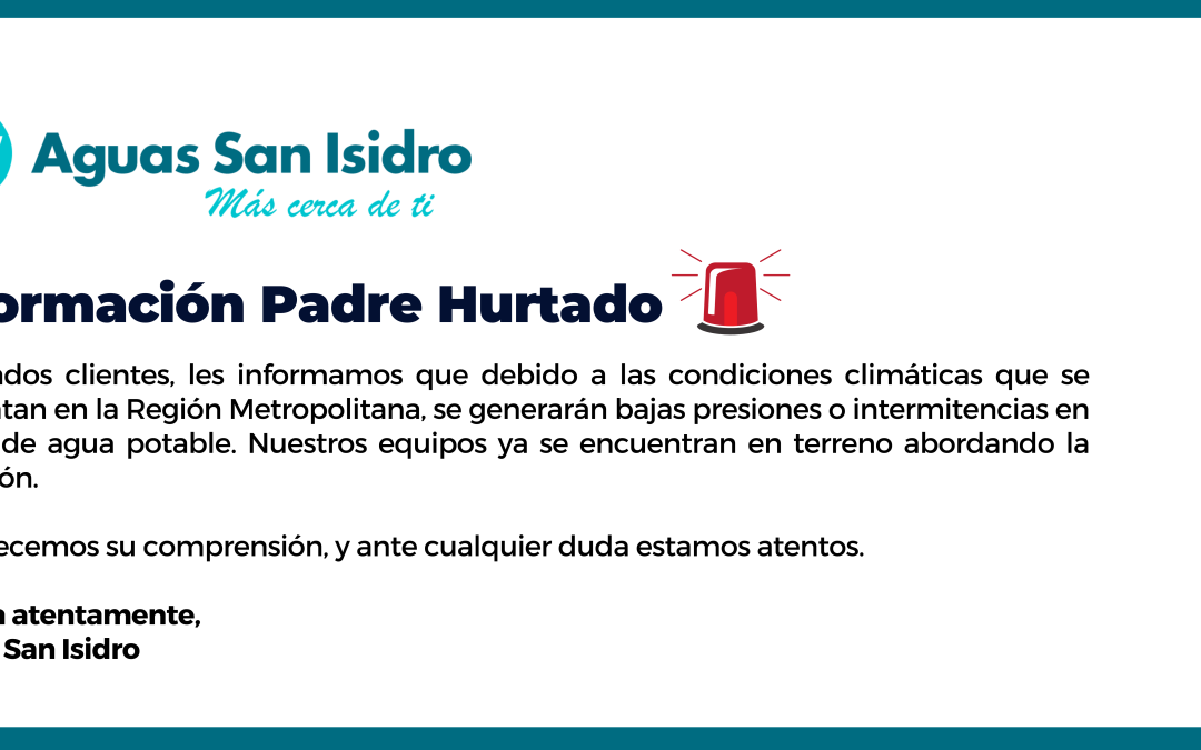 Información Padre Hurtado, RM