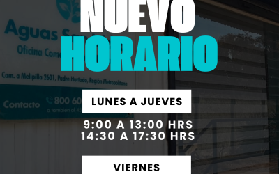 NUEVO HORARIO DE ATENCIÓN PADRE HURTADO, RM
