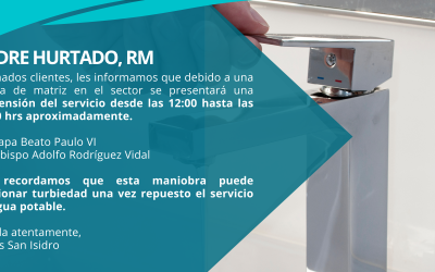 INFORMACIÓN CORTE DE EMERGENCIA | PADRE HURTADO, RM