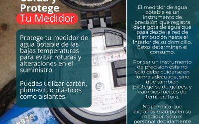 ¡Protege tu medidor de agua potable ante el frío extremo!