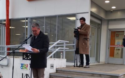¡Aguas San Isidro en la inauguración de la primera sucursal de Banco Estado en Labranza!