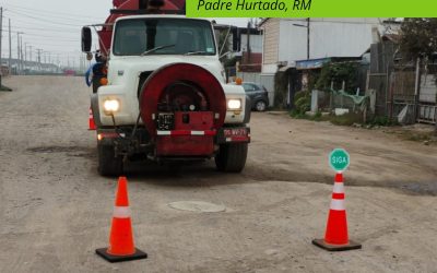 ¡Continuamos con los trabajos de limpieza en la red de alcantarillado! Padre Hurtado