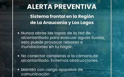 ¡Se acercan las lluvias! Sistema frontal | Región de La Araucanía y Los Lagos