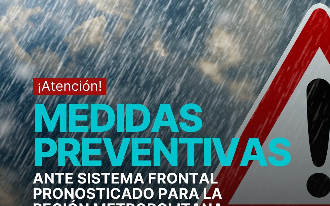 ¡Alerta preventiva! Región Metropolitana