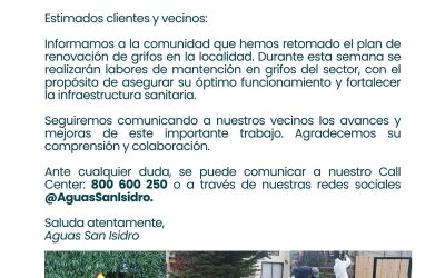 Información a la comunidad de Los Molles