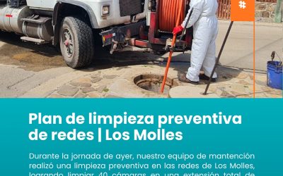 ¡Una excelente jornada de limpieza preventiva de redes en Los Molles!
