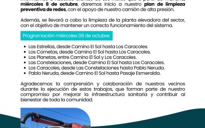 Inicio del Plan de Limpieza Preventiva de Redes en Los Molles