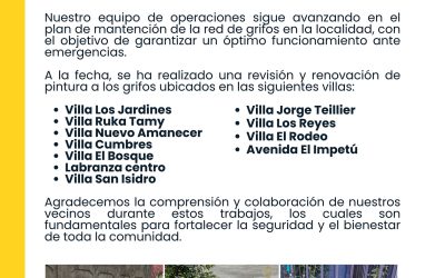 Avance Plan de Mantención de Grifos en Labranza