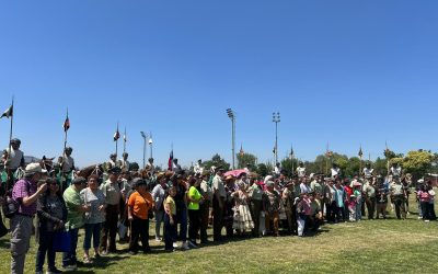 Nuestro punto de hidratación en la presentación del Cuadro Verde de Carabineros, en la comuna de Padre Hurtado
