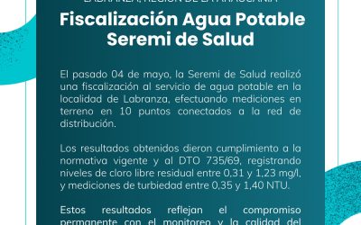 Fiscalización Agua Potable | Seremi de Salud | Labranza