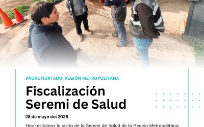 Fiscalización Seremi de Salud en nuestra Planta de Tratamiento de Aguas Residuales de Padre Hurtado, RM