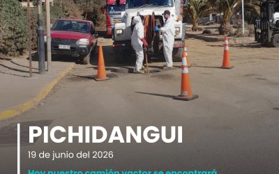 Limpieza profunda de la red de alcantarillado en Pichidangui