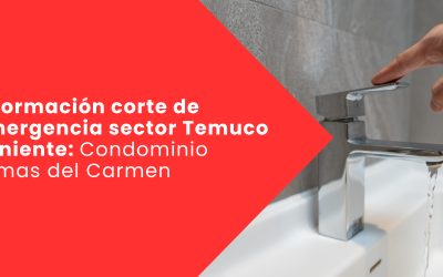 Informamos corte de emergencia en sector Temuco Poniente, Condominio Lomas del Carmen